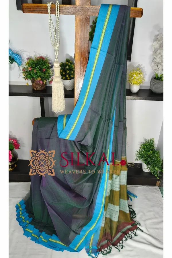 Patteda_Anchu_Pure_Cotton_Handloom_Saree_SKL04350