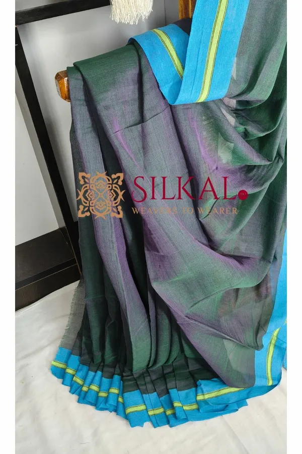 Patteda_Anchu_Pure_Cotton_Handloom_Saree_SKL04350