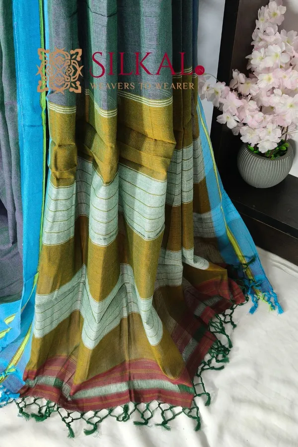 Patteda_Anchu_Pure_Cotton_Handloom_Saree_SKL04350