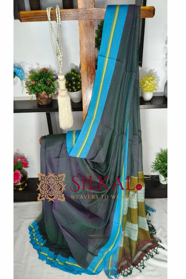 Patteda_Anchu_Pure_Cotton_Handloom_Saree_SKL04350