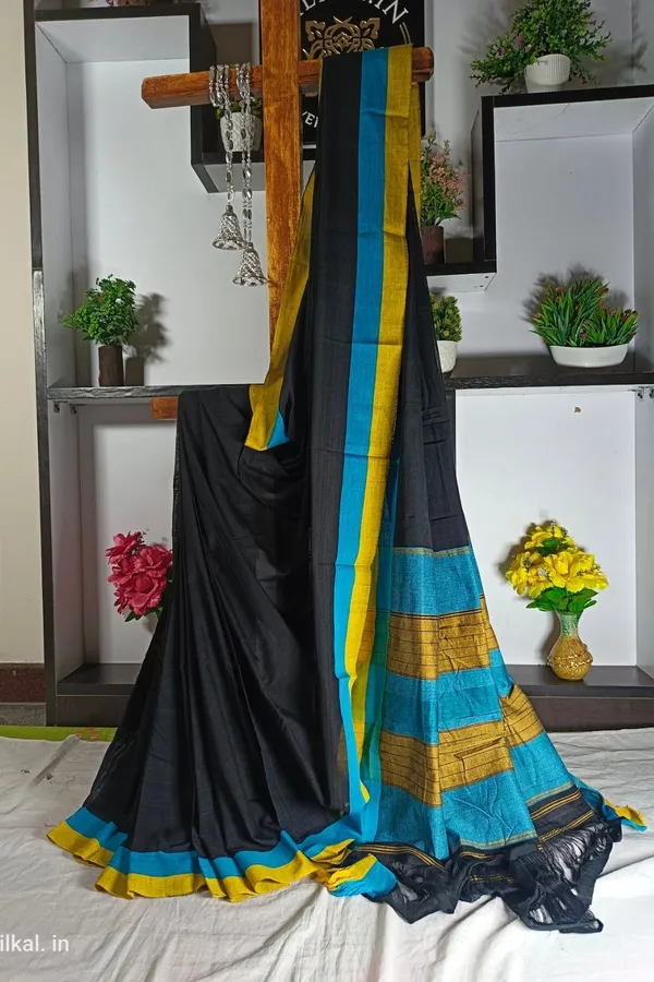 Patteda_Anchu_Pure_Cotton_Handloom_Saree_Saree_Code-_SKL1729