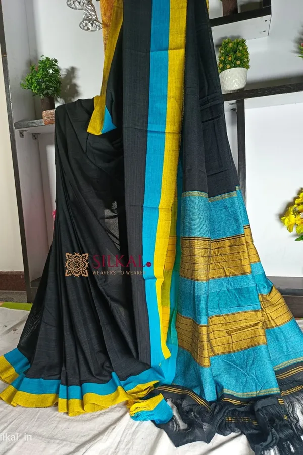 Patteda_Anchu_Pure_Cotton_Handloom_Saree_Saree_Code-_SKL1729