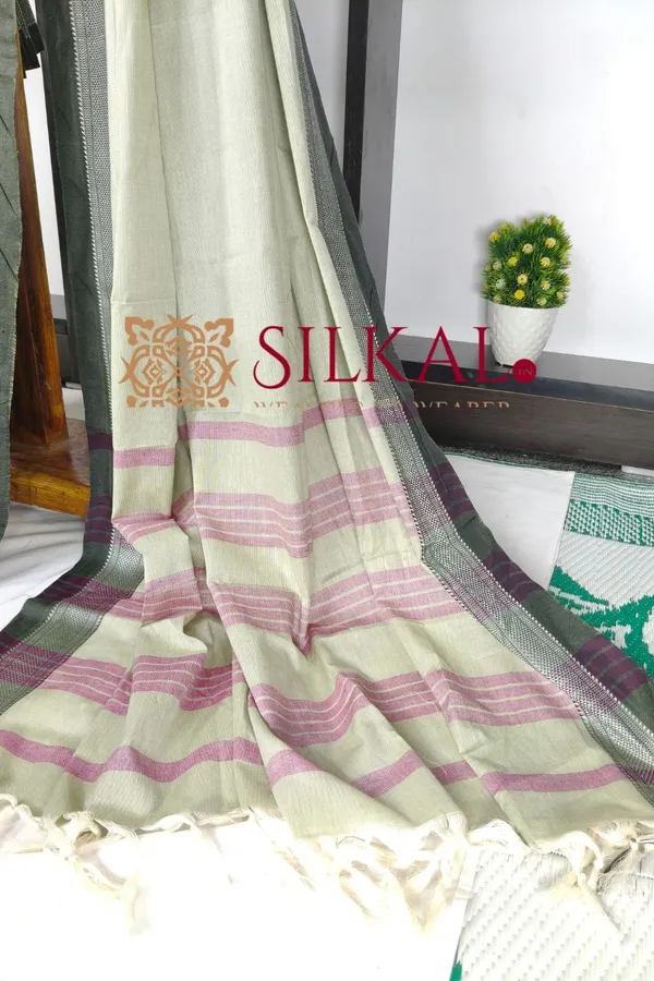 Patteda_Anchu_Pure_Cotton_Saree_SKL03597
