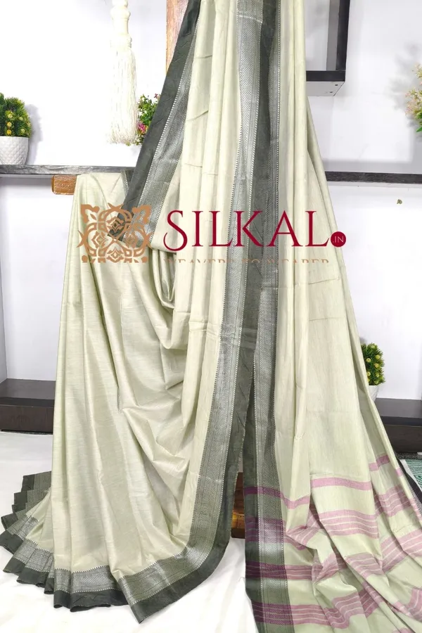 Patteda_Anchu_Pure_Cotton_Saree_SKL03597