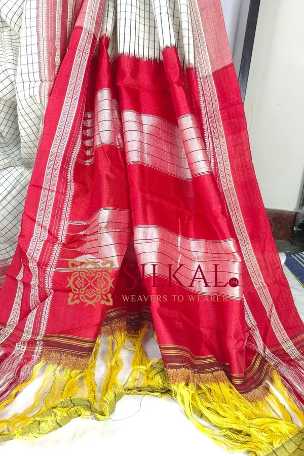 Patteda_Anchu_Pure_Cotton_With_Ghumi_Border_Saree_Saree_Code-_SKL03581