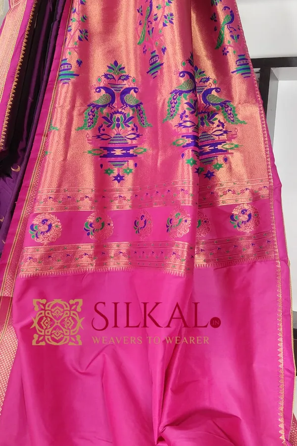 Royal_Paithani_Jari_Butta_Soft_Silk_Saree_SKL03426