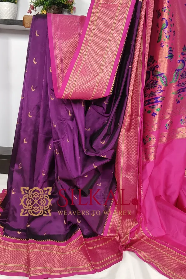 Royal_Paithani_Jari_Butta_Soft_Silk_Saree_SKL03426
