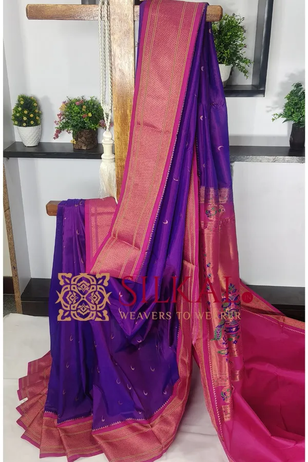 Royal_Paithani_Jari_Butta_Soft_Silk_Saree_SKL03427