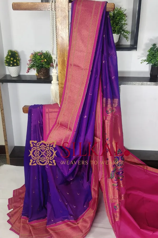 Royal_Paithani_Jari_Butta_Soft_Silk_Saree_SKL03427