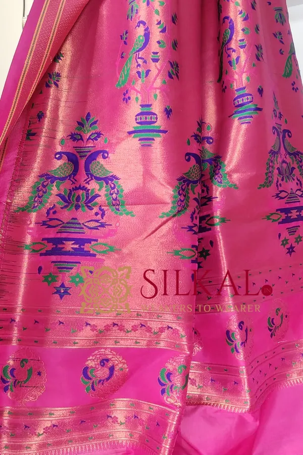 Royal_Paithani_Jari_Butta_Soft_Silk_Saree_SKL03429