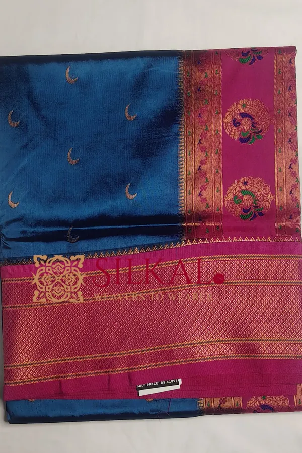 Royal_Paithani_Jari_Butta_Soft_Silk_Saree_SKL03430