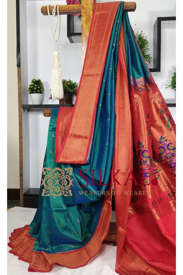 Royal_Paithani_Jari_Butta_Soft_Silk_Saree_SKL03431