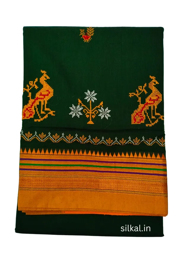 Ilkal_Kasuti_Work_Silk_By_Cotton_Saree_Saree_Code-_SKL1639