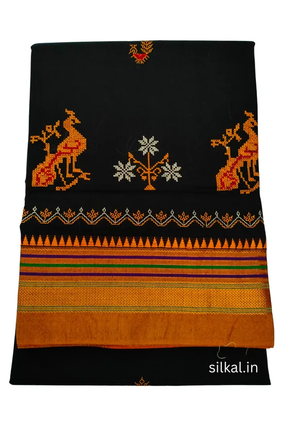 Ilkal_Kasuti_Work_Silk_By_Cotton_Saree_Code-_SKL1649