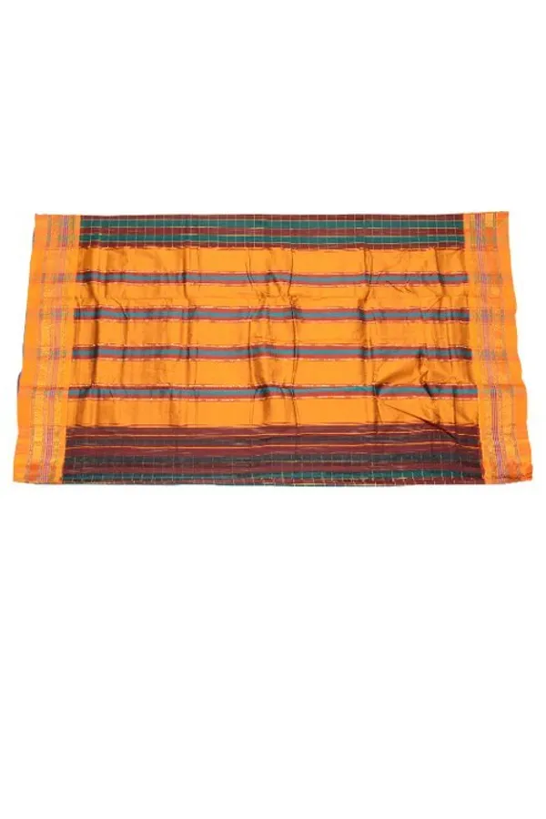 Ilkal_Silk_By_Cotton_Checks_Saree_Saree_Code-_SKL1636