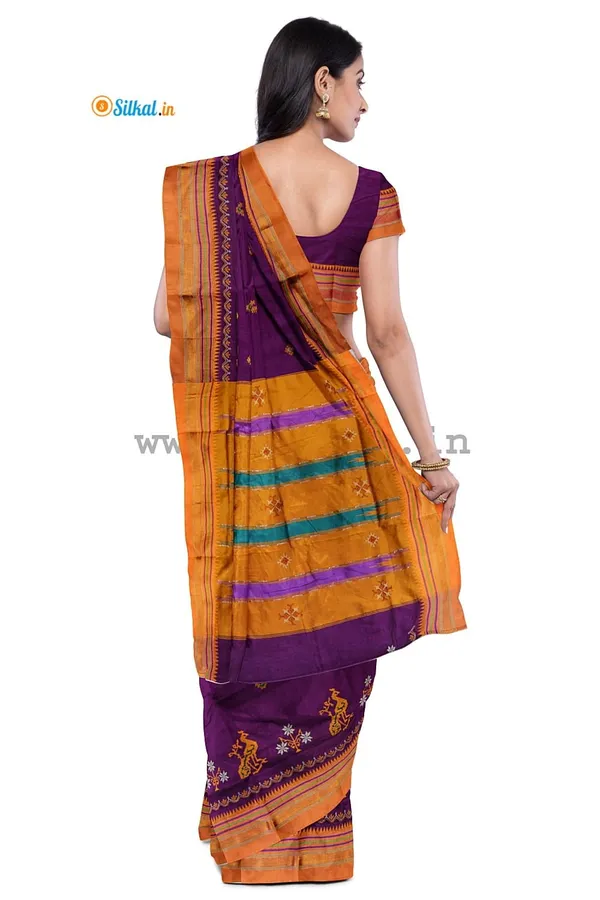 Ilkal_Kasuti_Work_Silk_By_Cotton_Saree_Code-_SKL1634