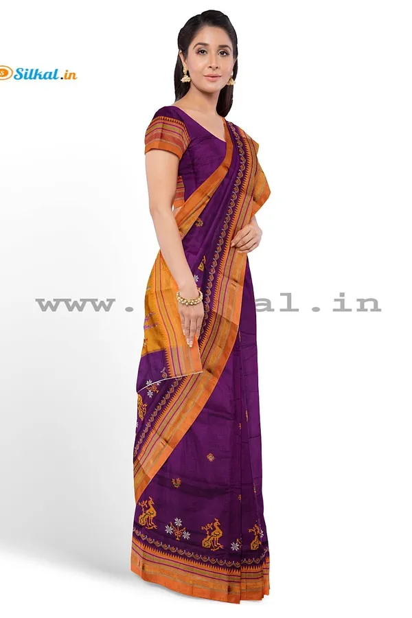 Ilkal_Kasuti_Work_Silk_By_Cotton_Saree_Code-_SKL1634