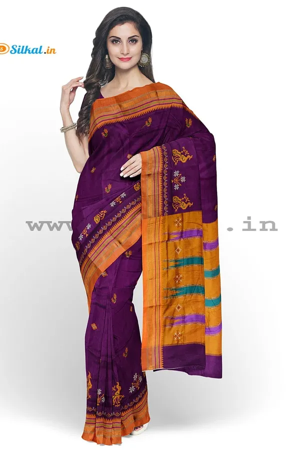 Ilkal_Kasuti_Work_Silk_By_Cotton_Saree_Code-_SKL1634
