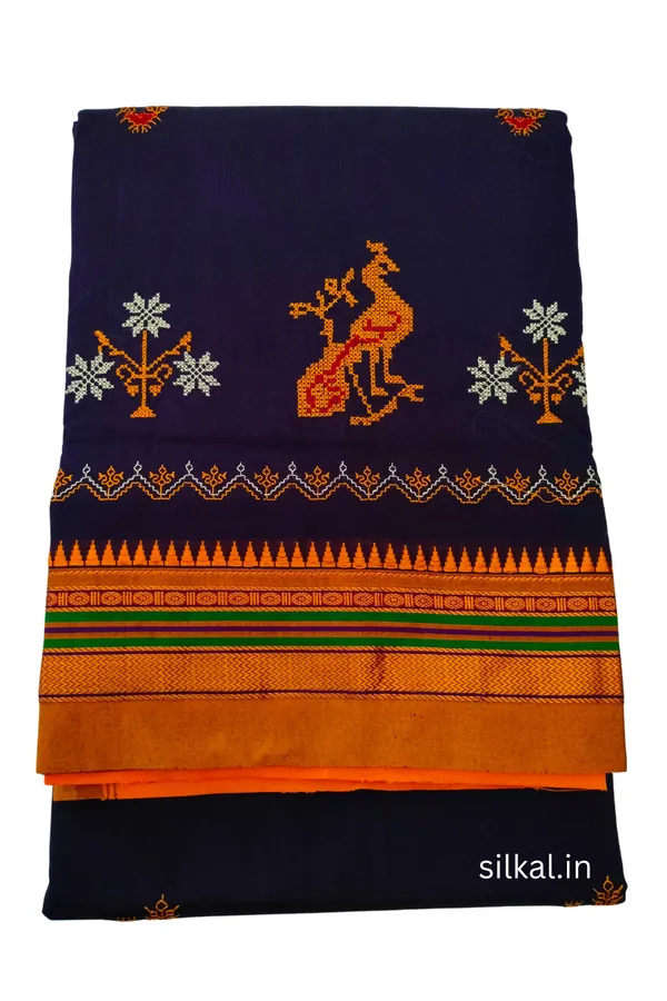 Ilkal_Kasuti_Work_Silk_By_Cotton_Saree_Saree_Code-_SKL1633