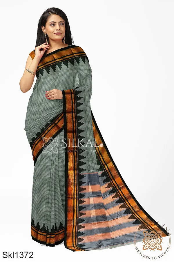 Ilkal_Checks_Chaduranga_Saree_Saree_Code-_SKL1573