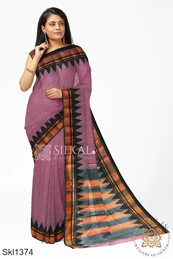 Ilkal_Checks_Chaduranga_Saree_Saree_Code-_SKL1574