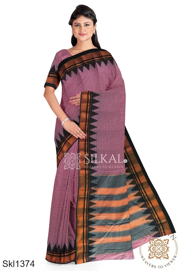 Ilkal_Checks_Chaduranga_Saree_Saree_Code-_SKL1574