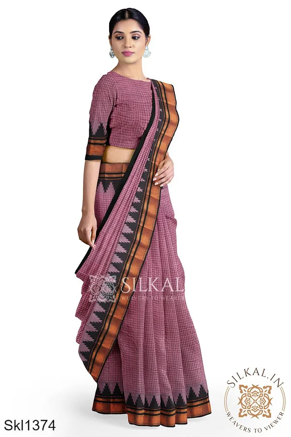 Ilkal_Checks_Chaduranga_Saree_Saree_Code-_SKL1574
