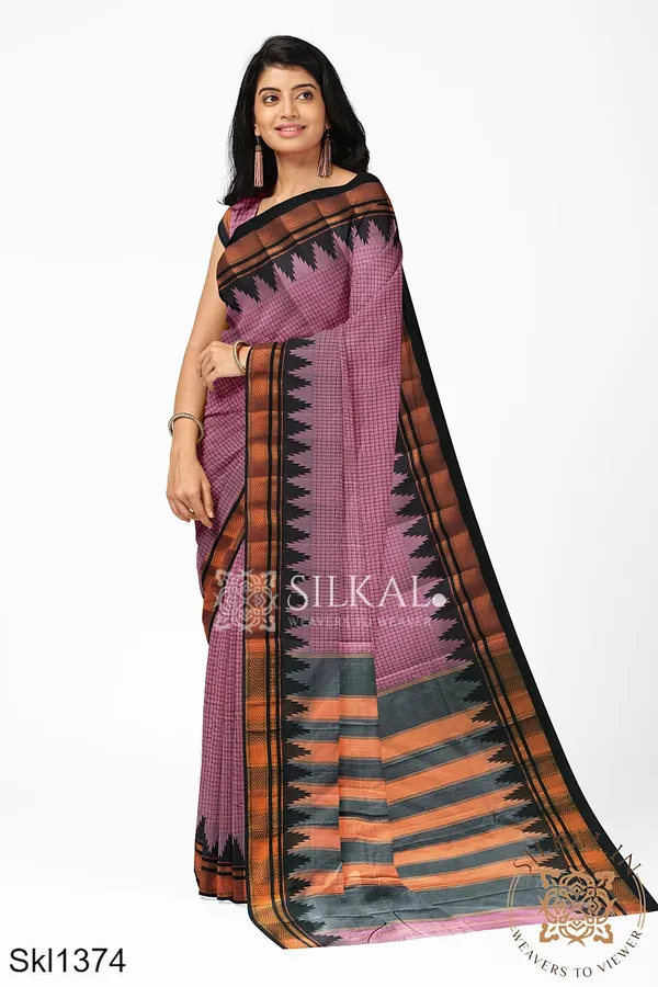 Ilkal_Checks_Chaduranga_Saree_Saree_Code-_SKL1574