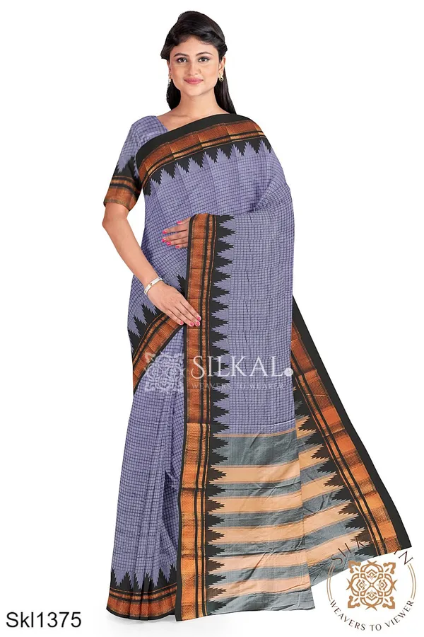 Ilkal_Checks_Chaduranga_Saree_Saree_Code-_SKL1575