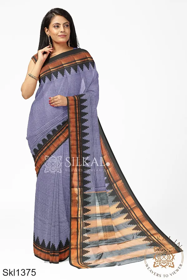 Ilkal_Checks_Chaduranga_Saree_Saree_Code-_SKL1575