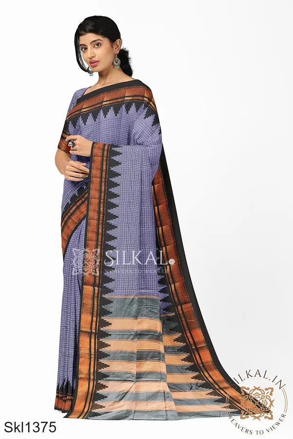 Ilkal_Checks_Chaduranga_Saree_Saree_Code-_SKL1575