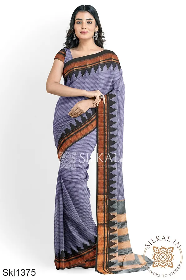 Ilkal_Checks_Chaduranga_Saree_Saree_Code-_SKL1575