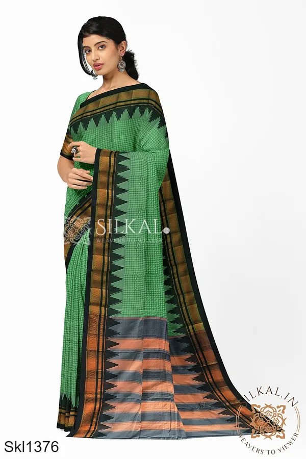 Ilkal_Checks_Chaduranga_Saree_Saree_Code-_SKL1576