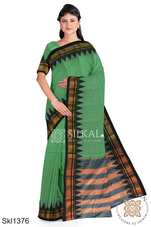 Ilkal_Checks_Chaduranga_Saree_Saree_Code-_SKL1576