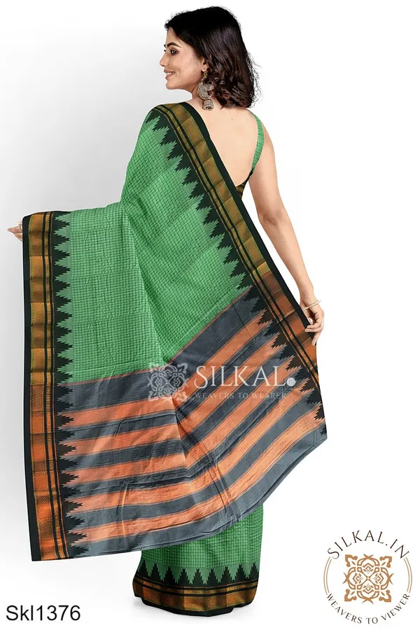 Ilkal_Checks_Chaduranga_Saree_Saree_Code-_SKL1576