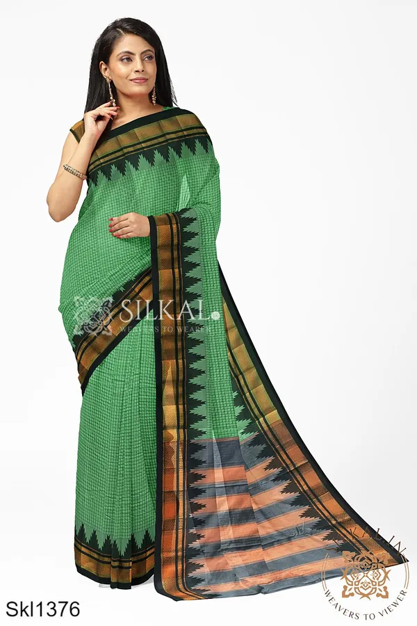 Ilkal_Checks_Chaduranga_Saree_Saree_Code-_SKL1576