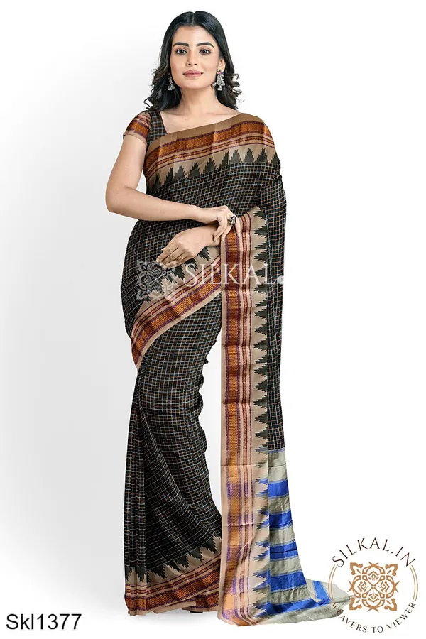 Ilkal_Checks_Chaduranga_Sarees_Saree_Code-_SKL1356