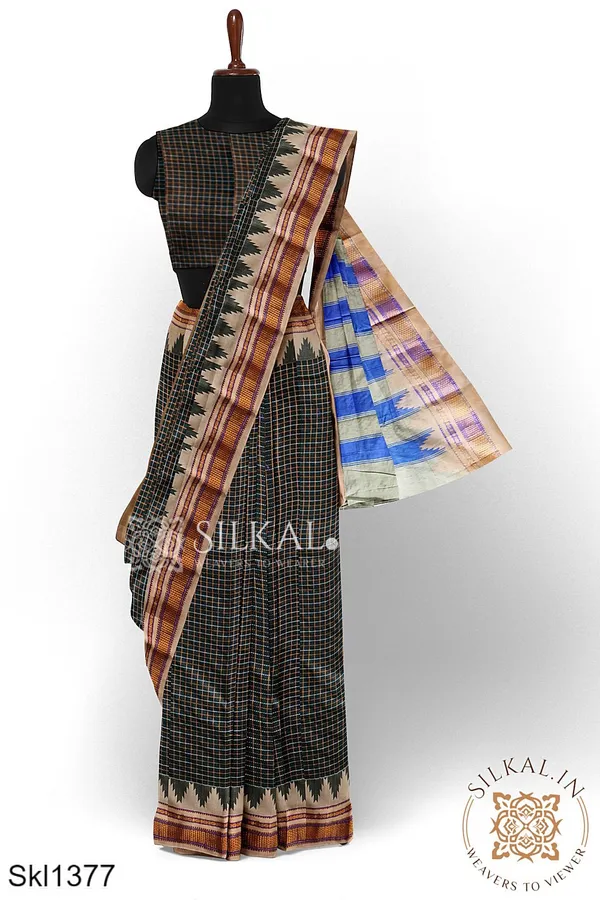 Ilkal_Checks_Chaduranga_Sarees_Saree_Code-_SKL1356