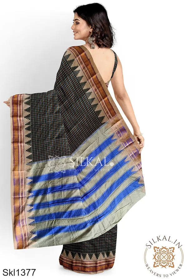 Ilkal_Checks_Chaduranga_Sarees_Saree_Code-_SKL1356