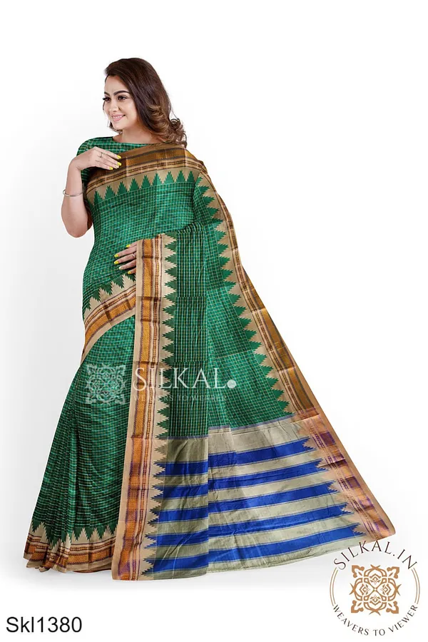 Ilkal_Checks_Chaduranga_Sarees_Saree_Code-_SKL1358