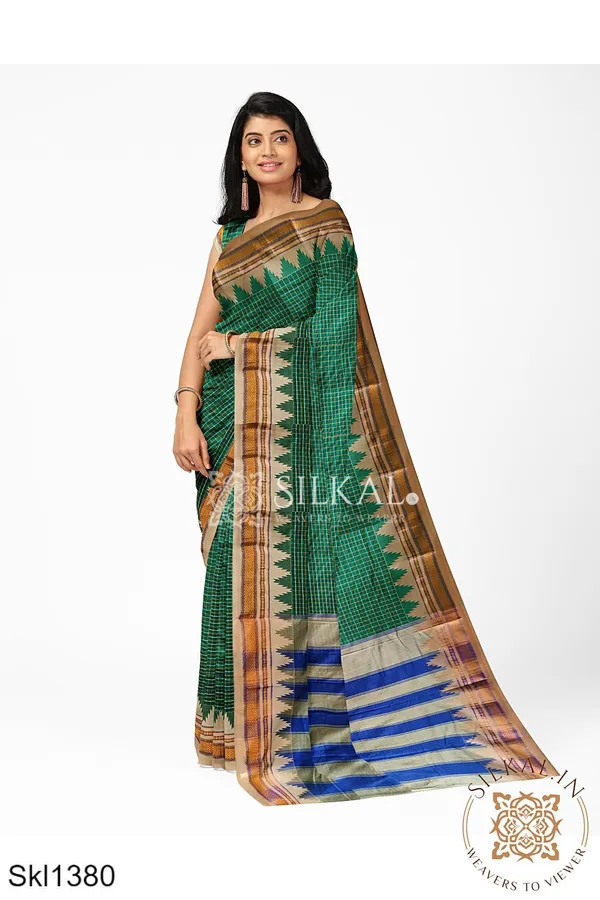 Ilkal_Checks_Chaduranga_Sarees_Saree_Code-_SKL1358