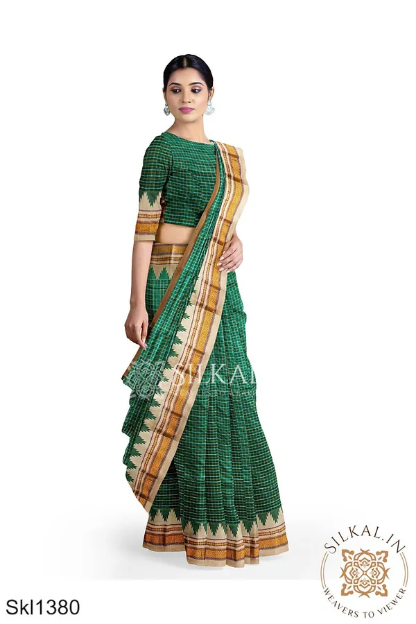 Ilkal_Checks_Chaduranga_Sarees_Saree_Code-_SKL1358