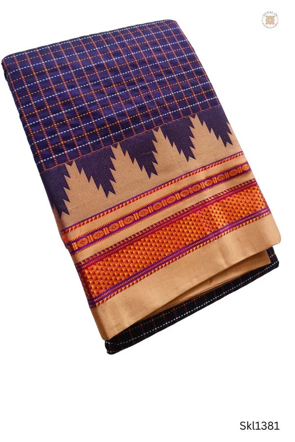 Ilkal_Checks_Chaduranga_Sarees_Saree_Code-_SKL1579
