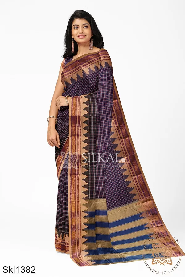 Ilkal_Checks_Chaduranga_Sarees_Saree_Code-_SKL1579