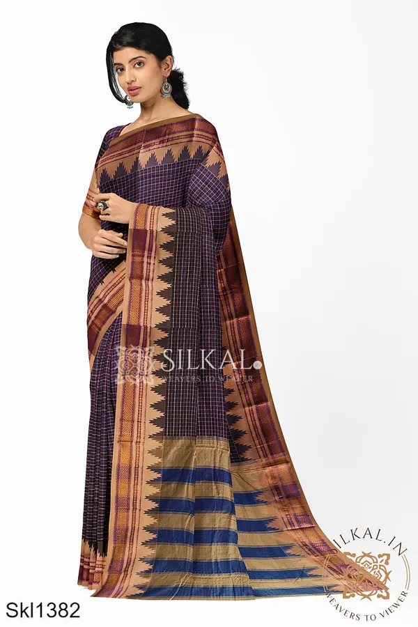 Ilkal_Checks_Chaduranga_Sarees_Saree_Code-_SKL1579