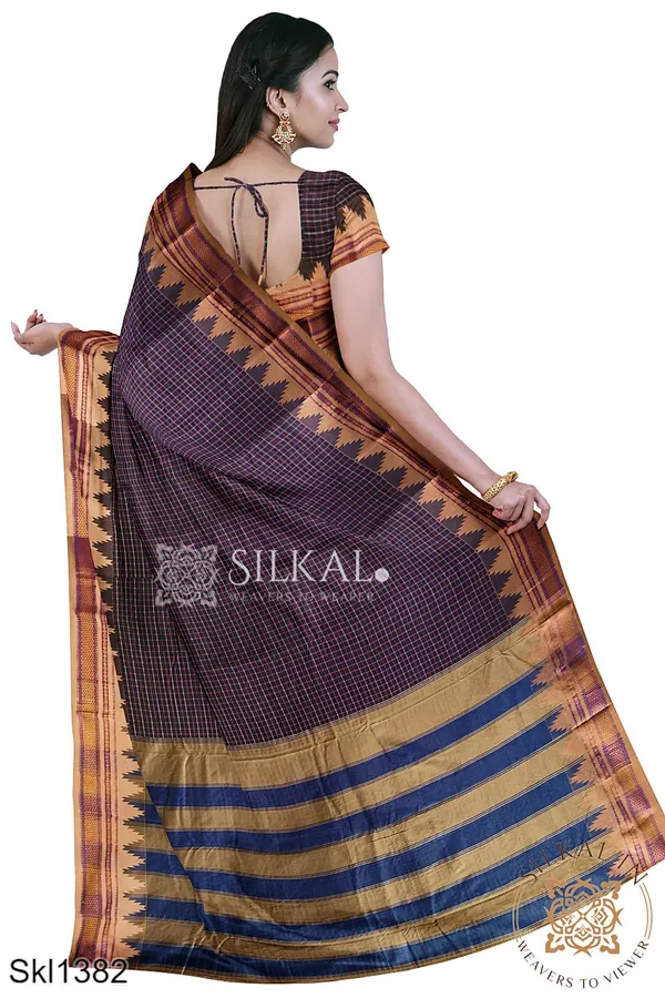 Ilkal_Checks_Chaduranga_Sarees_Saree_Code-_SKL1579