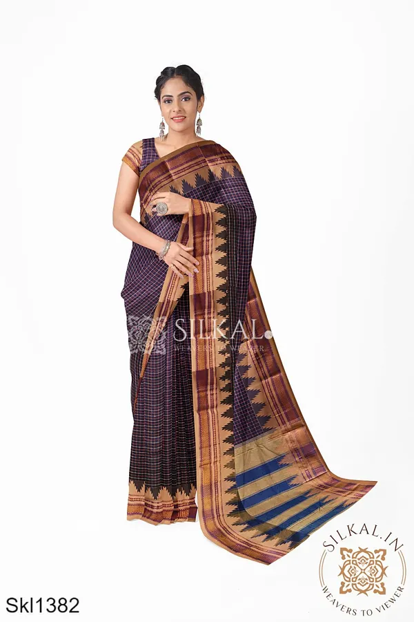 Ilkal_Checks_Chaduranga_Sarees_Saree_Code-_SKL1579