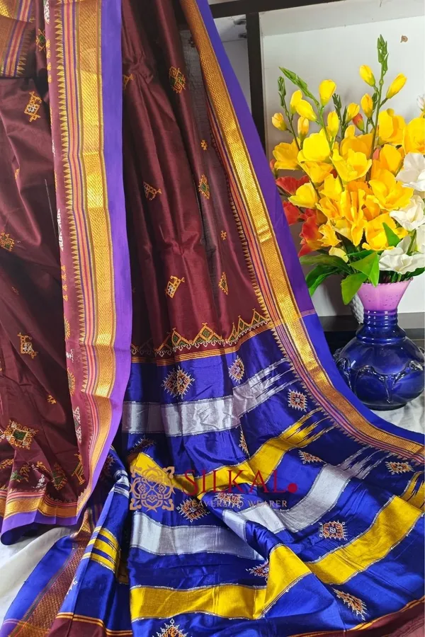 Ilkal_Semisilk_With_Kasuti_Saree_Code-_SKL1413