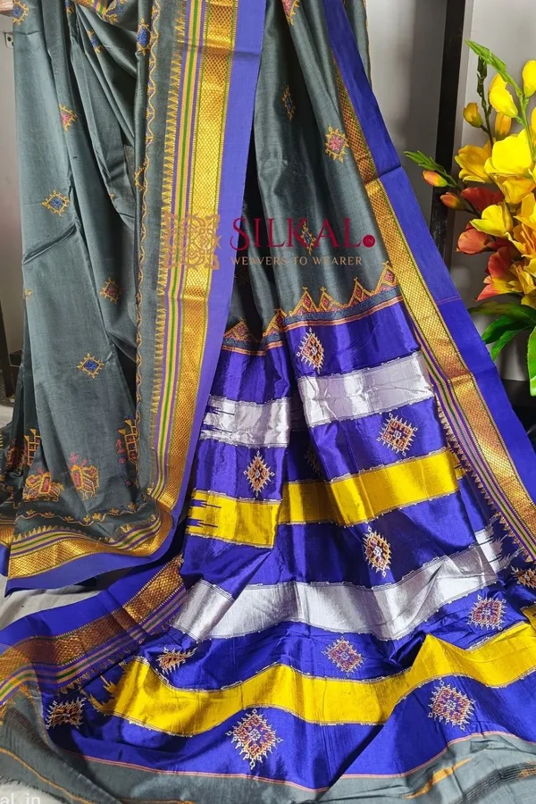 Ilkal_Semi_Silk_With_Kasuti_Saree_Code-_SKL1229
