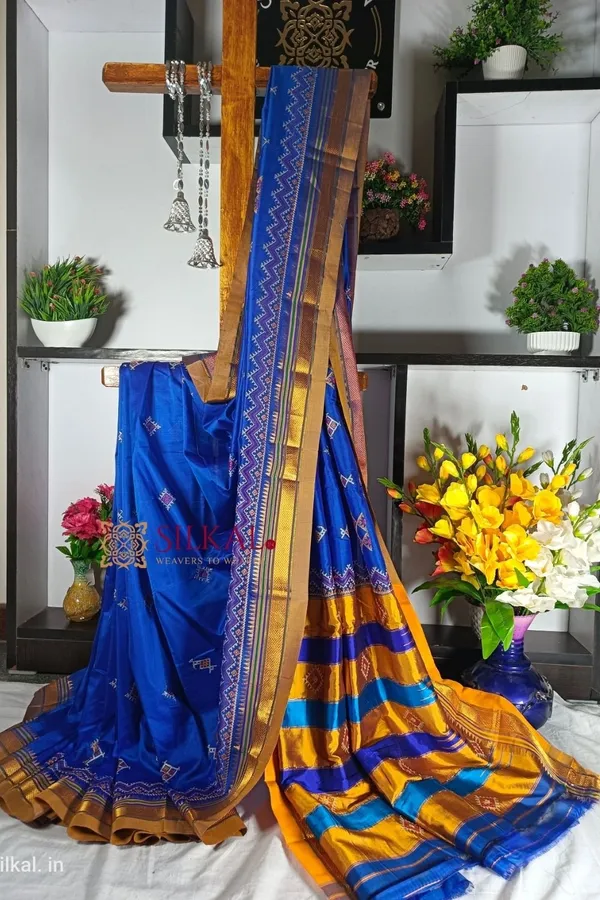 Ilkal_Semi_Silk_With_Kasuti_Saree_Code-_SKL1414